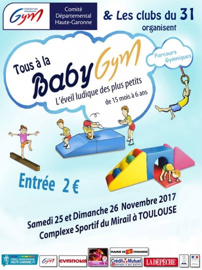 ''Tous à la Baby Gym'' les 25.26 novembre 2017 à Toulouse