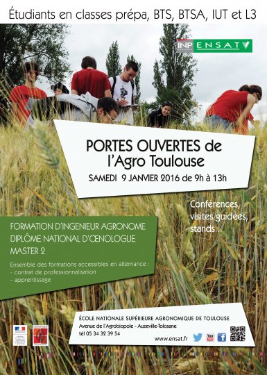 PORTES OUVERTES ENSAT / ECOLE NATIONALE SUPERIEURE AGRONOMIQUE DE TOULOUSE