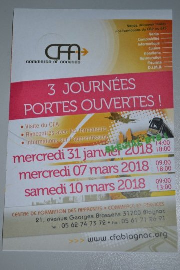 PORTES OUVERTES CFA BLAGNAC 2018