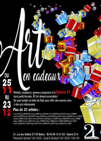 Plus de 30 Artistes de la Galerie 21 et de l'Association Estampadura fêtent Noël #Galerie21 #Balma #Toulouse #Estampadura