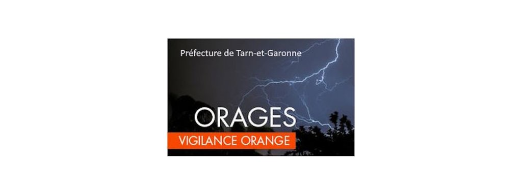 Le préfet de Tarn-et-Garonne vous informe que le département est actuellement placé par Météo-France en vigilance Orange @Prefet_82
