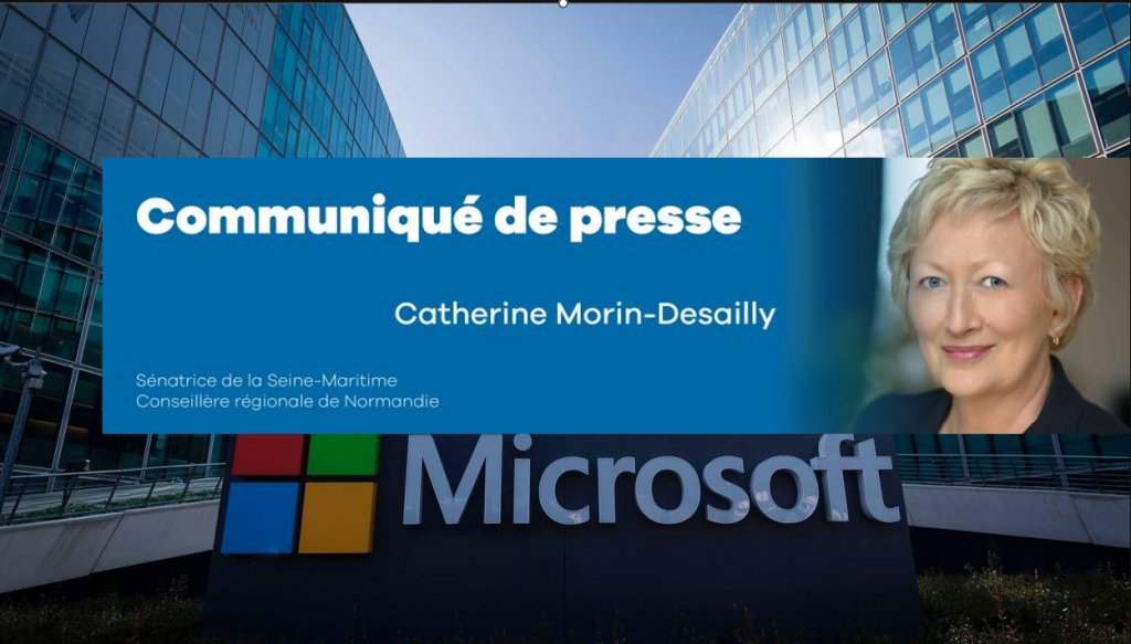 Offre Microsoft 365 La Sénatrice Catherine Morin-Desailly exprime son grand étonnement