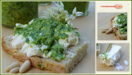 Tartine de chèvre à l'ail des ours