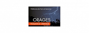 Le préfet de Tarn-et-Garonne vous informe que le département est actuellement placé par Météo-France en vigilance Orange @Prefet_82