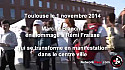 Barrage de Sivens Manifestation à Toulouse le 1 novembre en Hommage à Rémi Fraisse 