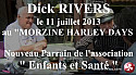 Décès de Dick Rivers ce 24 avril 2019 Michel Lecomte l'avait rencontré aux Harley Days de Morzine en 2013