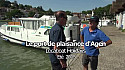 Canal des Deux Mers et garonne: Le port d'Agen et les pénichettes Locaboat Holidays. 