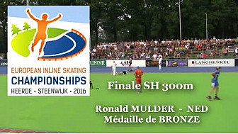 Ronald MULDER NED Médaille de BRONZE au Championnat d'Europe  RollerPiste 2016 d'Heerde : Finale SH 300m vitesse  @FFRollerSports #TvLocale_fr