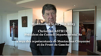 Christian ASTRUC Pr&eacute;sident du Conseil D&eacute;partemental 82  a re&ccedil;u des repr&eacute;sentants de Montauban Citoyenne et du Front de Gauche
