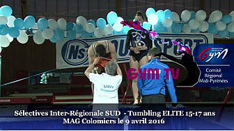 Gymnastique Tumbling: Florian RIGAL du Tempo Gym de Saint Sulpice (81) en Nationale 15-17ans le 9 avril 2016 à Colomiers @FFGymnastique