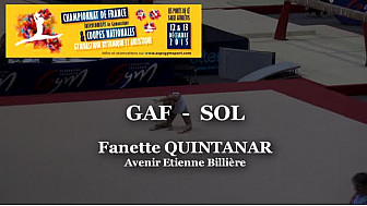 GAF SOL  Fanette QUINTANAR au Championnat de France Intercomités de Gymnastique de Ponts de Cé @ffgymnastique #TvLocale_fr