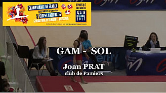 Joan PRAT GAM Sol au Championnat de France Intercomités de Gymnastique de Ponts de Cé  @ffgymnastique #TvLocale_fr