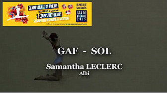 Samantha LECLERC GAF SOL  au Championnat de France Intercomités de Gymnastique de Ponts de Cé @ffgymnastique #TvLocale_fr