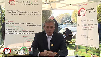 Philippe SAUREL tête de liste 'Citoyens du Midi' aux Elections Régionales 2015 Midi-Pyrénées/Languedoc-Roussillon parle du Canal du Midi @saurel2014 @MidiCitoyens #TvLocale_fr