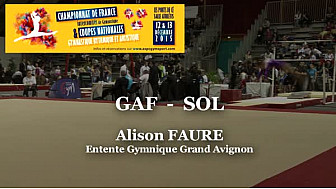 Alison FAURE GAF Sol au Championnat National Juniors - Espoirs de Ponts de Cé  @ffgymnastique #TvLocale_fr