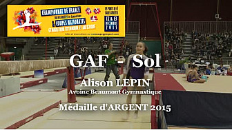 GAF Sol : Alison LEPIN Médaille d'ARGENT au Championnat National Séniors de Ponts de Cé  @ffgymnastique #TvLocale_fr #coupenat2015