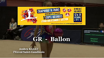 GR Ballon Ambre RAZAT au Championnat National  Espoirs de Ponts de Cé @ffgymnastique #TvLocale_fr