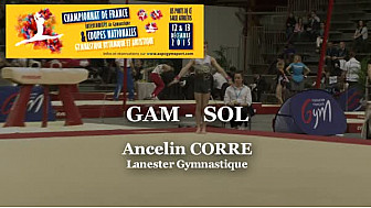 Ancelin CORRE GAM Sol au Championnat National Juniors - Espoirs de Ponts de Cé  @ffgymnastique #TvLocale_fr