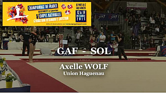 Axelle WOLF GAF SOL  au Championnat National Juniors Espoirs de Ponts de Cé @ffgymnastique #TvLocale_fr