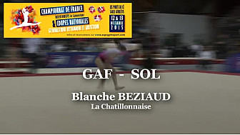 Blanche BEZIAUD GAF SOL  au Championnat National Juniors Espoirs de Ponts de Cé @ffgymnastique #TvLocale_fr