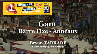 GAM Barre Fixe et Anneaux : Bryan TARRADE au Championnat National Séniors de Ponts de Cé  @ffgymnastique #TvLocale_fr #coupenat2015