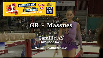 GR Massues : Camille AY Médaille d'ARGENT au Championnat National  Séniors de Ponts de Cé @ffgymnastique #coupenat2015 #TvLocale_fr