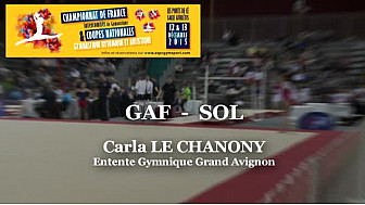 Carla LE CHALONY GAF Sol au Championnat National Juniors - Espoirs de Ponts de Cé  @ffgymnastique #TvLocale_fr