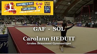 Carolann HEDUIT GAF Sol au Championnat National Juniors - Espoirs de Ponts de Cé  @ffgymnastique #TvLocale_fr