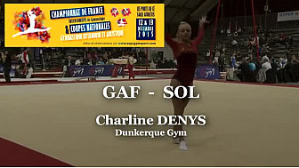 Charline DENYS GAF SOL  au Championnat National Juniors Espoirs de Ponts de Cé @ffgymnastique #TvLocale_fr