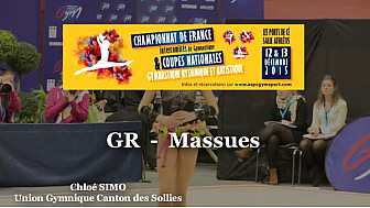 Chloé SIMO Gymnastique Rythmique MASSUES au Championnat de France Juniors EspoirS de Ponts de Cé @ffgymnastique #TvLocale_fr