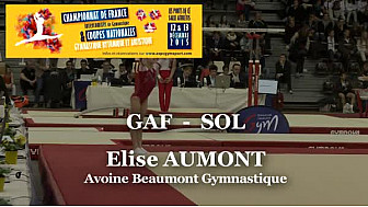 Elise AUMONT GAF Sol au Championnat National Juniors - Espoirs de Ponts de Cé  @ffgymnastique #TvLocale_fr
