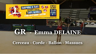 Emma DELAINE GR programme au Championnat National 2015 de Ponts de Cé @ffgymnastique #TvLocale_fr