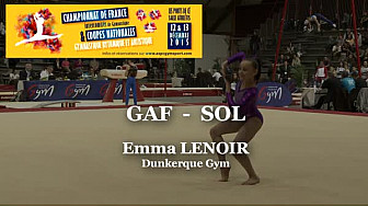 Emma LENOIR GAF SOL  au Championnat National Juniors Espoirs de Ponts de Cé @ffgymnastique #TvLocale_fr
