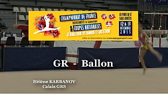 Hélène KARBANOV  GR Ballon: au Championnat National Juniors Espoirs de Ponts de Cé @ffgymnastique #TvLocale_fr