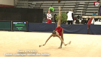 Ilona AUVARO GR Massues au Championnat National Juniors Espoirs de Ponts de Cé @ffgymnastique #TvLocale_fr
