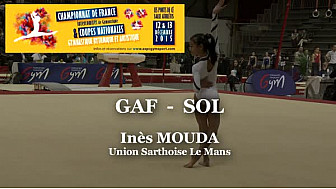 Inès MOUDA GAF Sol au Championnat National Juniors - Espoirs de Ponts de Cé  @ffgymnastique #TvLocale_fr