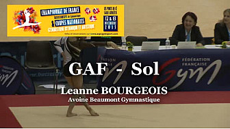 GAF Sol : Leanne BOURGEOIS au Championnat National Séniors de Ponts de Cé  @ffgymnastique #TvLocale_fr #coupenat2015