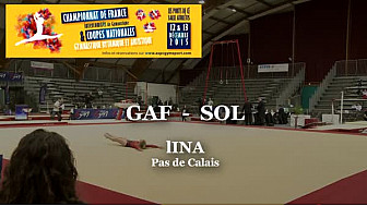 Lina GAF SOL  au Championnat National Juniors Espoirs de Ponts de Cé @ffgymnastique #TvLocale_fr