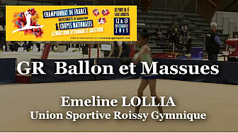 Emeline LOLLIA GR Ballon/Massues au Championnat National Juniors Espoirs de Ponts de Cé @ffgymnastique #TvLocale_fr