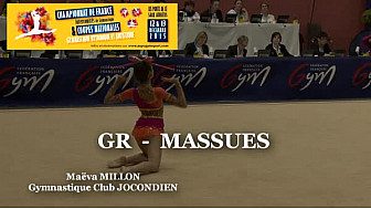 Maëna MILLON  Gymnastique Rythmique Massues: au Championnat de France Juniors EspoirS de Ponts de Cé @ffgymnastique #TvLocale_fr