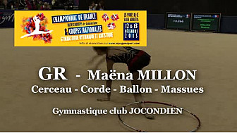 Maëna MILLON  GR Programme au Championnat de France Juniors Espoirs de Ponts de Cé @ffgymnastique #TvLocale_fr