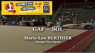 Marie-Lou BERTHIER GAF Sol au Championnat National Juniors - Espoirs de Ponts de Cé  @ffgymnastique #TvLocale_fr