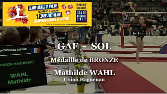 Mathilde WAHL GAF Sol Médaillée BRONZE au Championnat National Juniors - Espoirs de Ponts de Cé  @ffgymnastique #TvLocale_fr