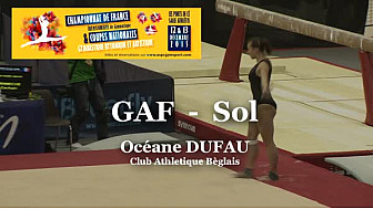 GAF Sol : Océane DUFAU au Championnat National Séniors de Ponts de Cé  @ffgymnastique #TvLocale_fr #coupenat2015