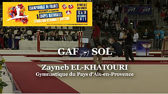 Zayneb EL KHATOURI GAF Sol Médaillée OR au Championnat National Juniors - Espoirs de Ponts de Cé  @ffgymnastique #TvLocale_fr