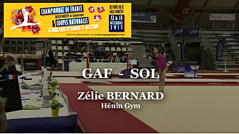 Zélie BERNARD GAF SOL  au Championnat National Juniors Espoirs de Ponts de Cé @ffgymnastique #TvLocale_fr