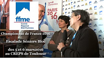 Championnat de France Escalade Bloc 2016: Interview d' Hubert De Rivals pr&eacute;sident du Comit&eacute; D&eacute;partemental 31 ffme  @ffme1 @MidiPyFFME #TvLocale_fr
