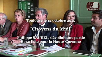 Citoyens du Midi : Philippe SAUREL présentait les 16 premiers candidats pour la Haute-Garonne @MidiCitoyens #TvLocale_fr