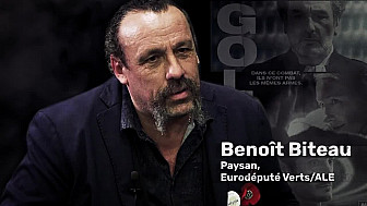Benoît Biteau et les artistes du film Goliath
