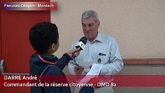 Parcours citoyen des écoles de la ville de Montech - Monsieur DARRE André - Commandant de la réserve citoyenne - DMD 82
